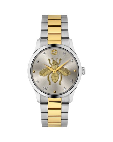 mens gucci two tone watch|gucci bumble bee watch.